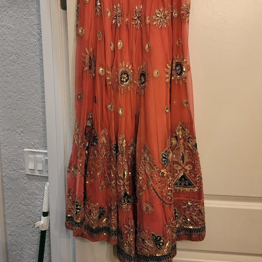 Bridal Skirt Indian Embroidered and Beaded
